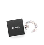 Chanel CC Crystal Silver Tone Pin Brooch