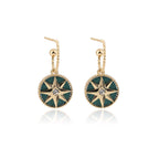 DIOR LUCKY STAR GOLD MALACHITE EARRINGS