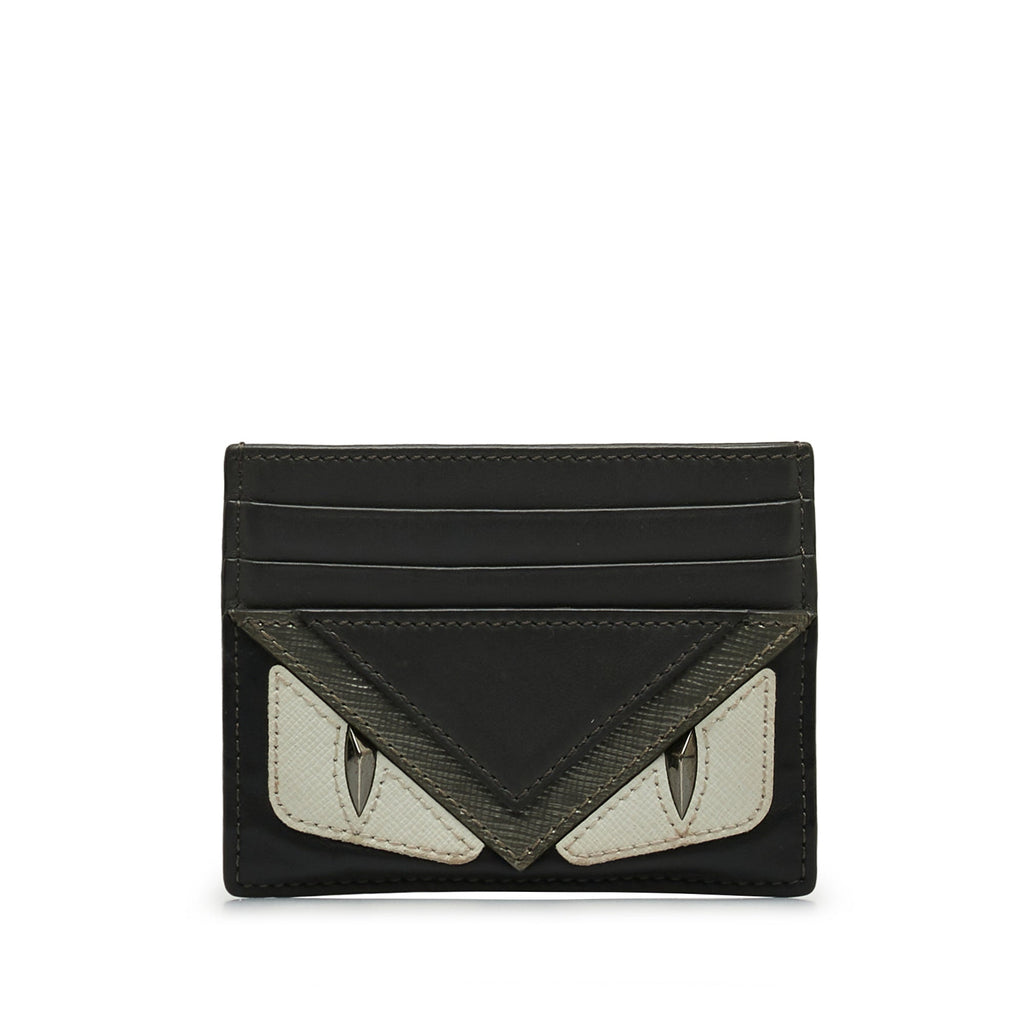 FENDI Monster Leather Card Holder