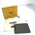 Fendi Leather FF Baguette Card Holder - '10s