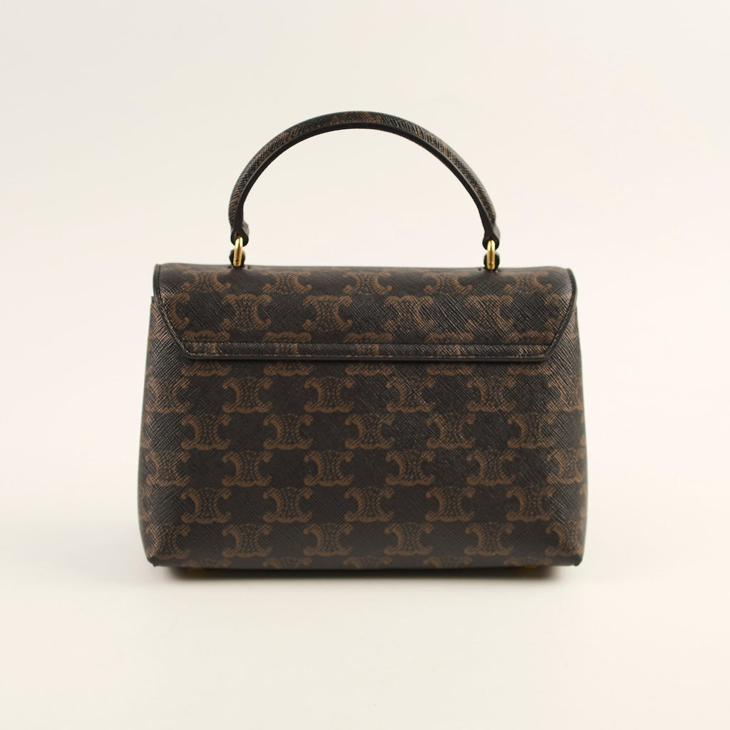 Celine Teen Triomphe Canvas Nino Bag Tan