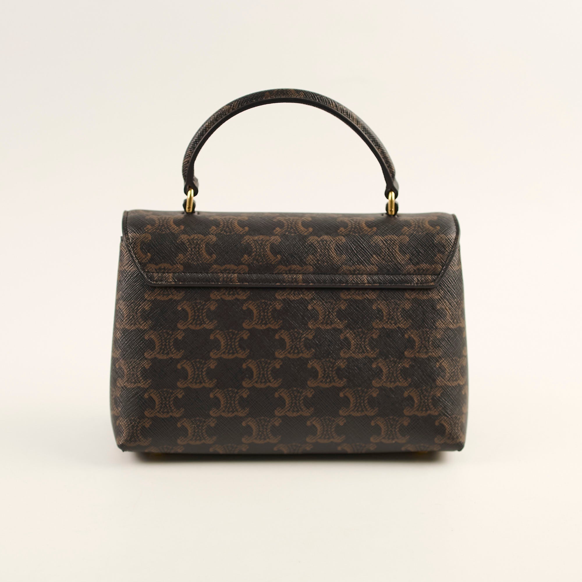 Celine Teen Triomphe Canvas Nino Bag Tan