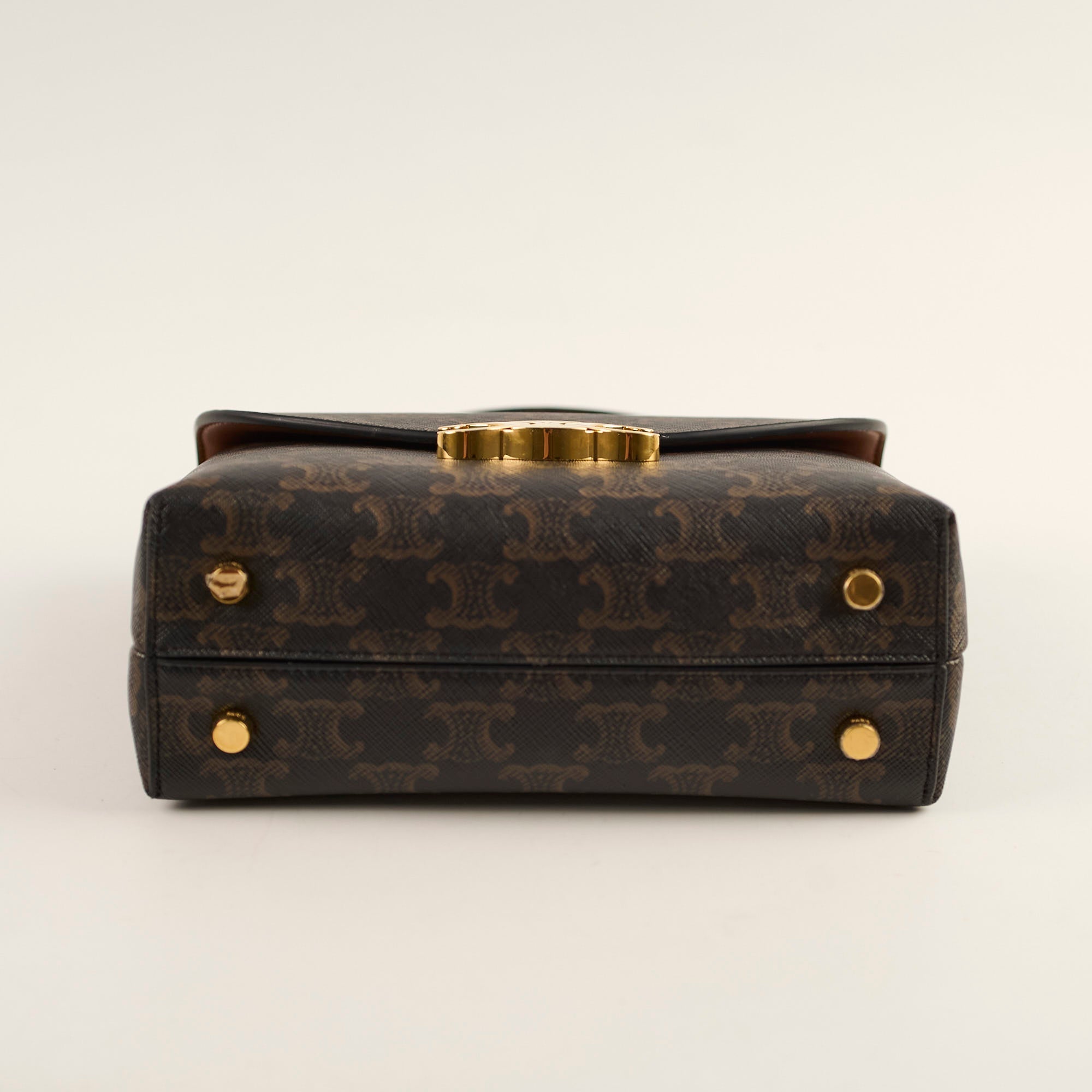 Celine Teen Triomphe Canvas Nino Bag Tan