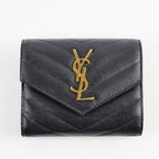 Saint Laurent Envelope Compact Black Wallet