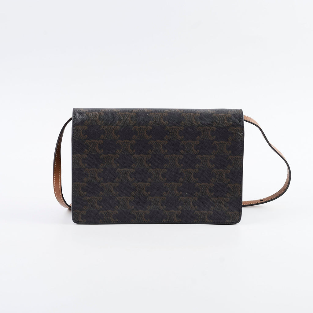 Celine Triomphe Canvas Wallet on Strap