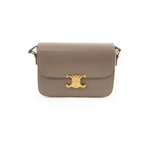 Celine Classique Medium Triomphe Bag Pebble
