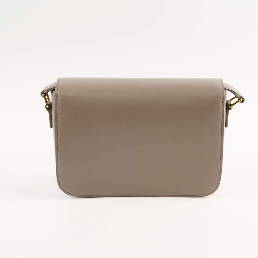 Celine Classique Medium Triomphe Bag Pebble