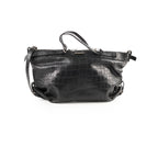 Saint Laurent Croc Embossed Tote Black
