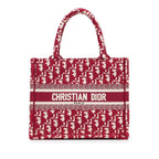 Dior Book Tote Small Red Oblique Canvas