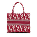 Dior Book Tote Small Red Oblique Canvas