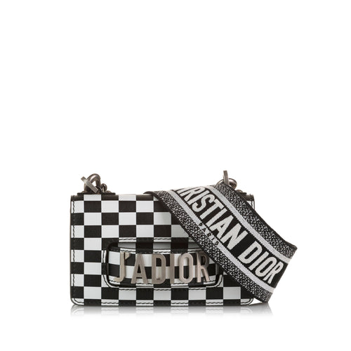 Dior J'Adoir Mini Checkered Calfskin Leather