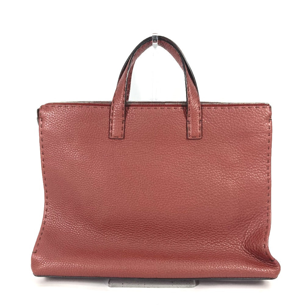 FENDI Business bag leather Brown Handbag Celeria mens