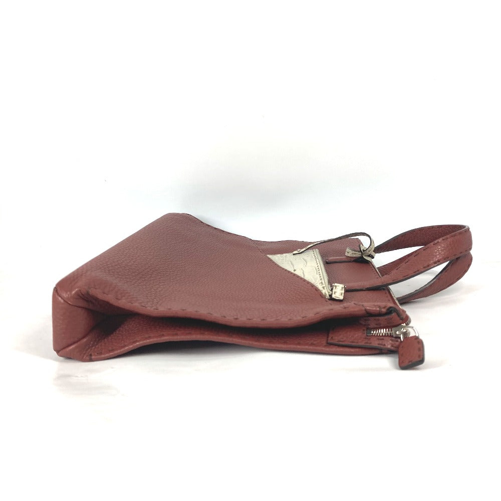 FENDI Business bag leather Brown Handbag Celeria mens