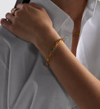 Dioriviera Petit Cd Bracelet Gold Finish Metal And Multicolor Lacquer