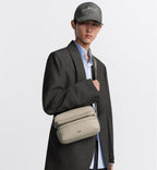 Rider 2.0 Zipped Messenger Bag Beige Dior Gravity Leather And Beige Grained Calfskin