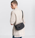 Saddle Messenger Bag Black Dior Oblique Jacquard And Black Grained Calfskin