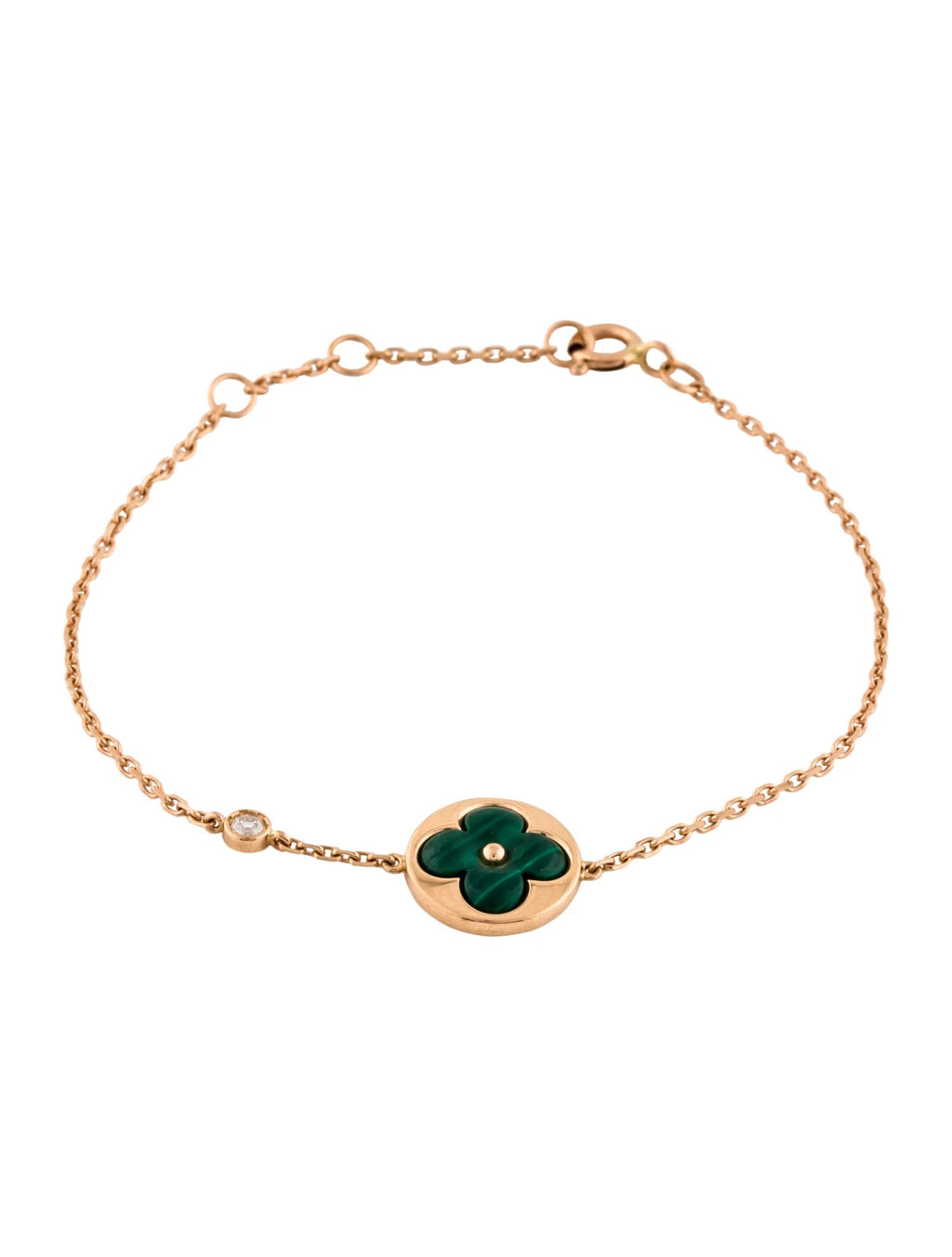 Louis Vuitton SUN MALACHITE 1 DIAMOND PINK GOLD BRACELET