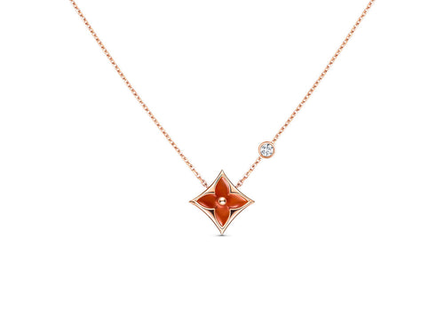 Louis Vuitton STAR NECKLACE PINK GOLD 1 DIAMOND