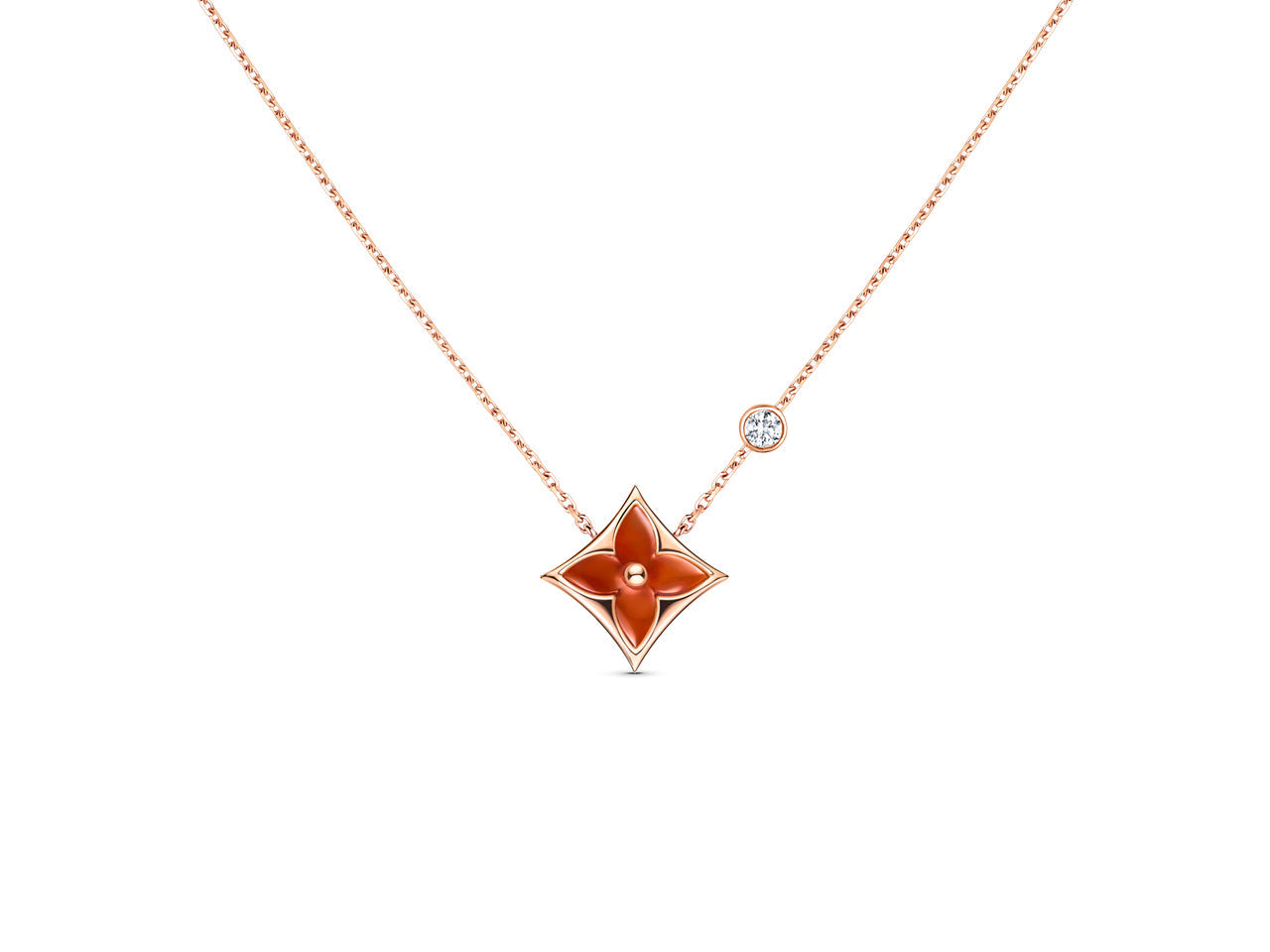 Louis Vuitton STAR NECKLACE PINK GOLD 1 DIAMOND