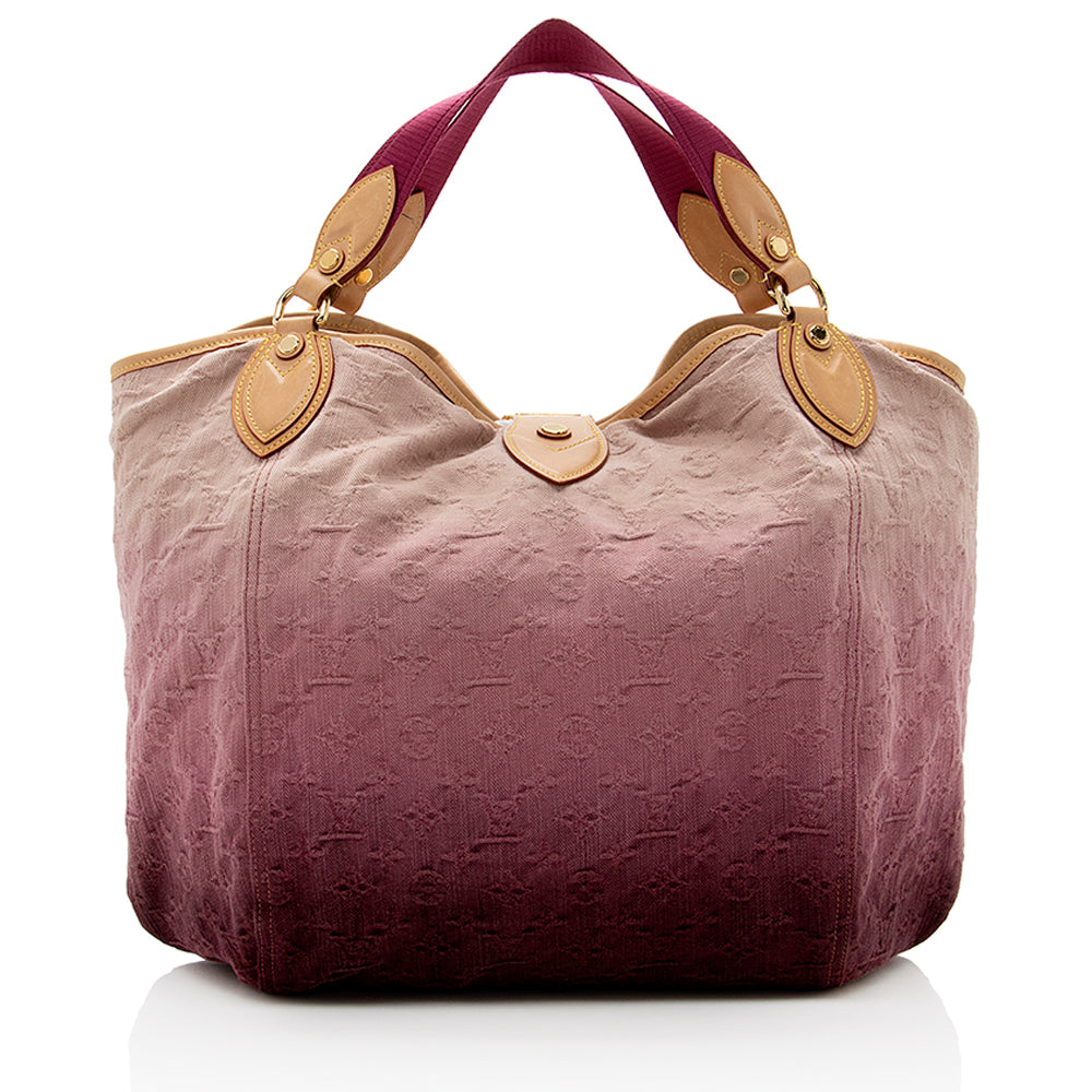 Louis Vuitton Limited Edition Monogram Denim Sunshine Tote (SHF-19033)