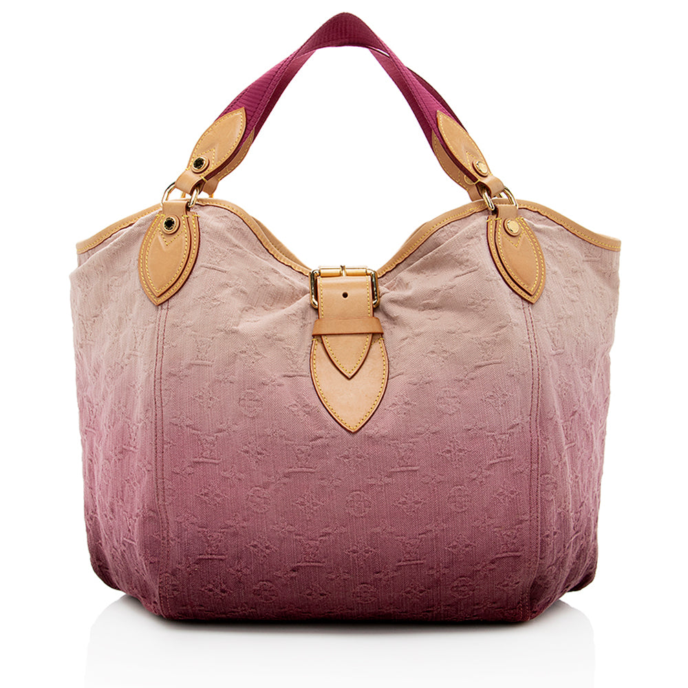 Louis Vuitton Limited Edition Monogram Denim Sunshine Tote (SHF-19033)
