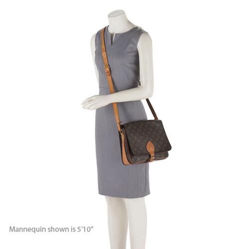 Louis Vuitton Vintage Monogram Canvas Cartouchiere GM Shoulder Bag (SHF-14736)