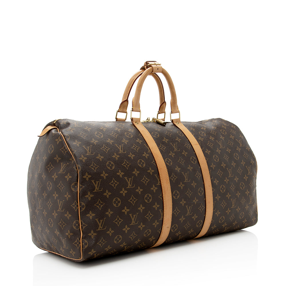Louis Vuitton Monogram Canvas Keepall 60 Duffel Bag (SHF-18550)
