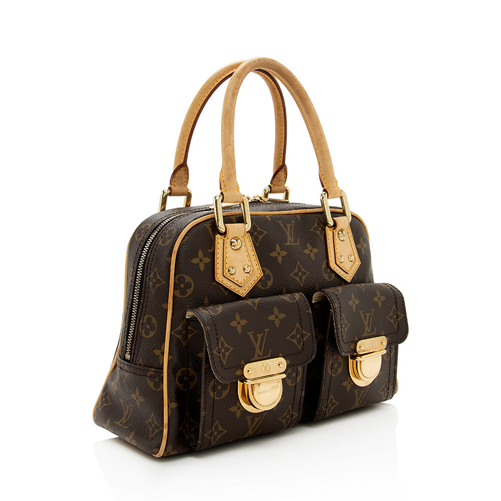 Louis Vuitton Monogram Canvas Manhattan PM Satchel (SHF-18932)