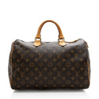 Louis Vuitton Monogram Canvas Speedy 35 Satchel (SHF-18560)