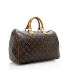 Louis Vuitton Monogram Canvas Speedy 35 Satchel (SHF-18560)