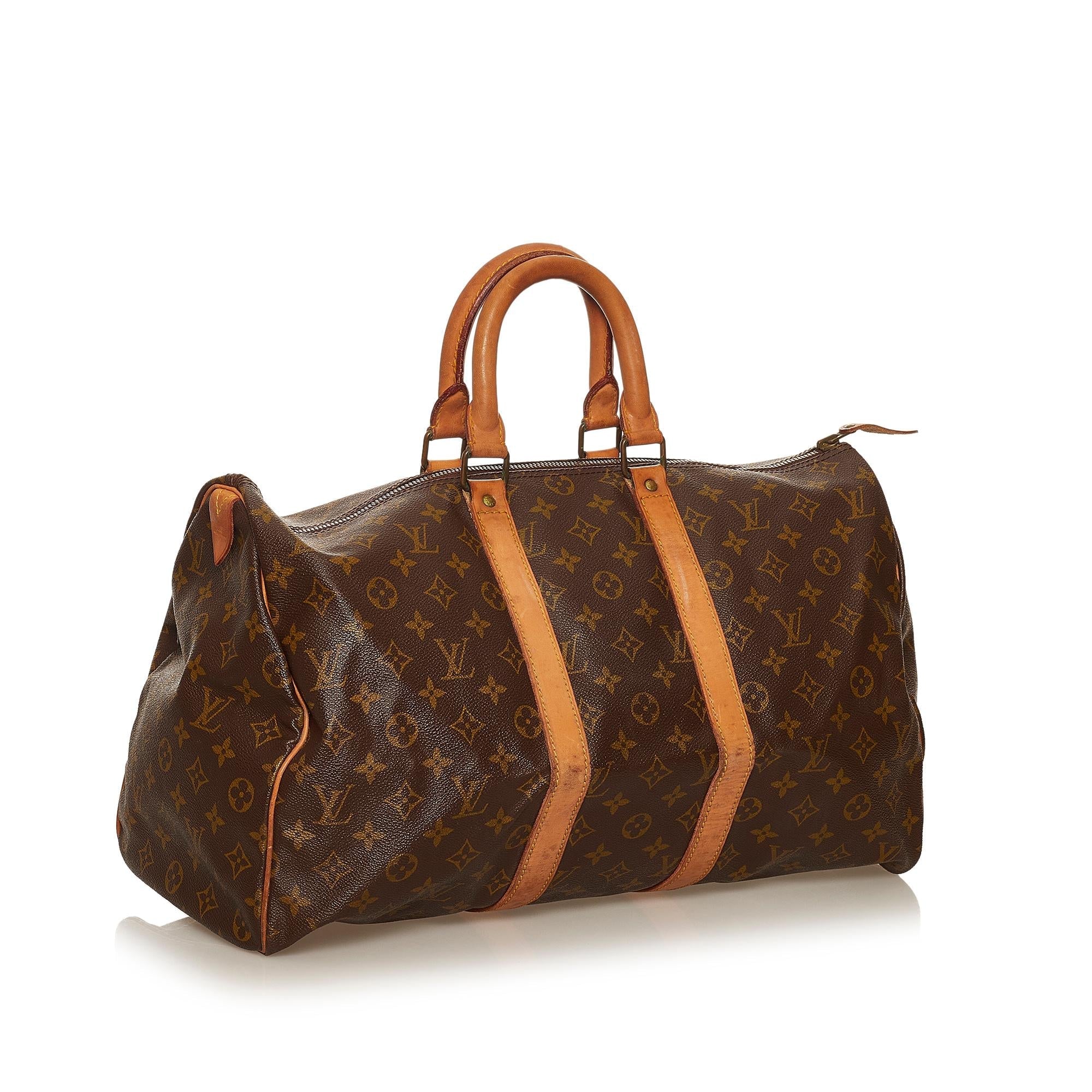 Louis Vuitton Monogram Keepall 45 (SHG-29333)