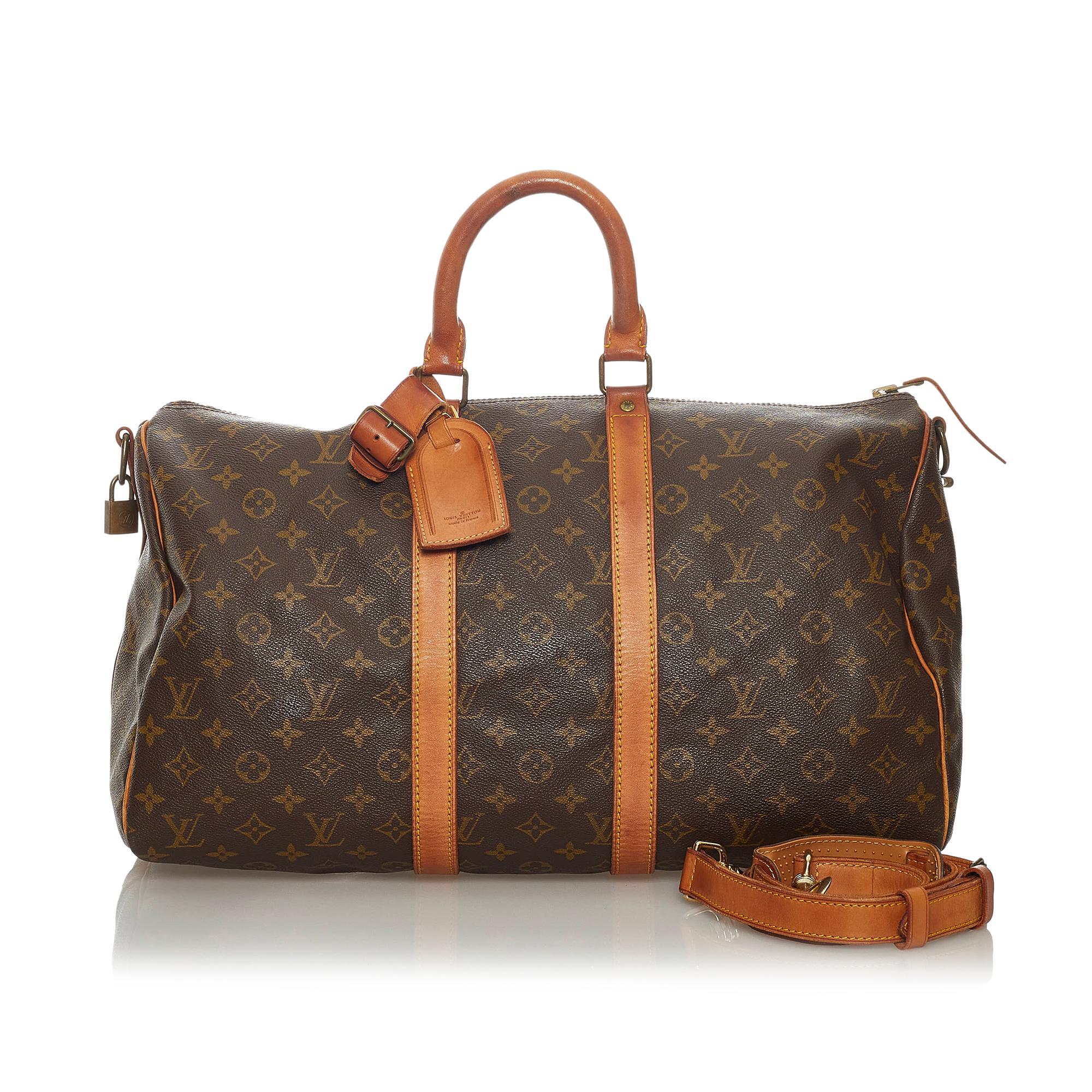Louis Vuitton Monogram Keepall Bandouliere 45 (SHG-28919)