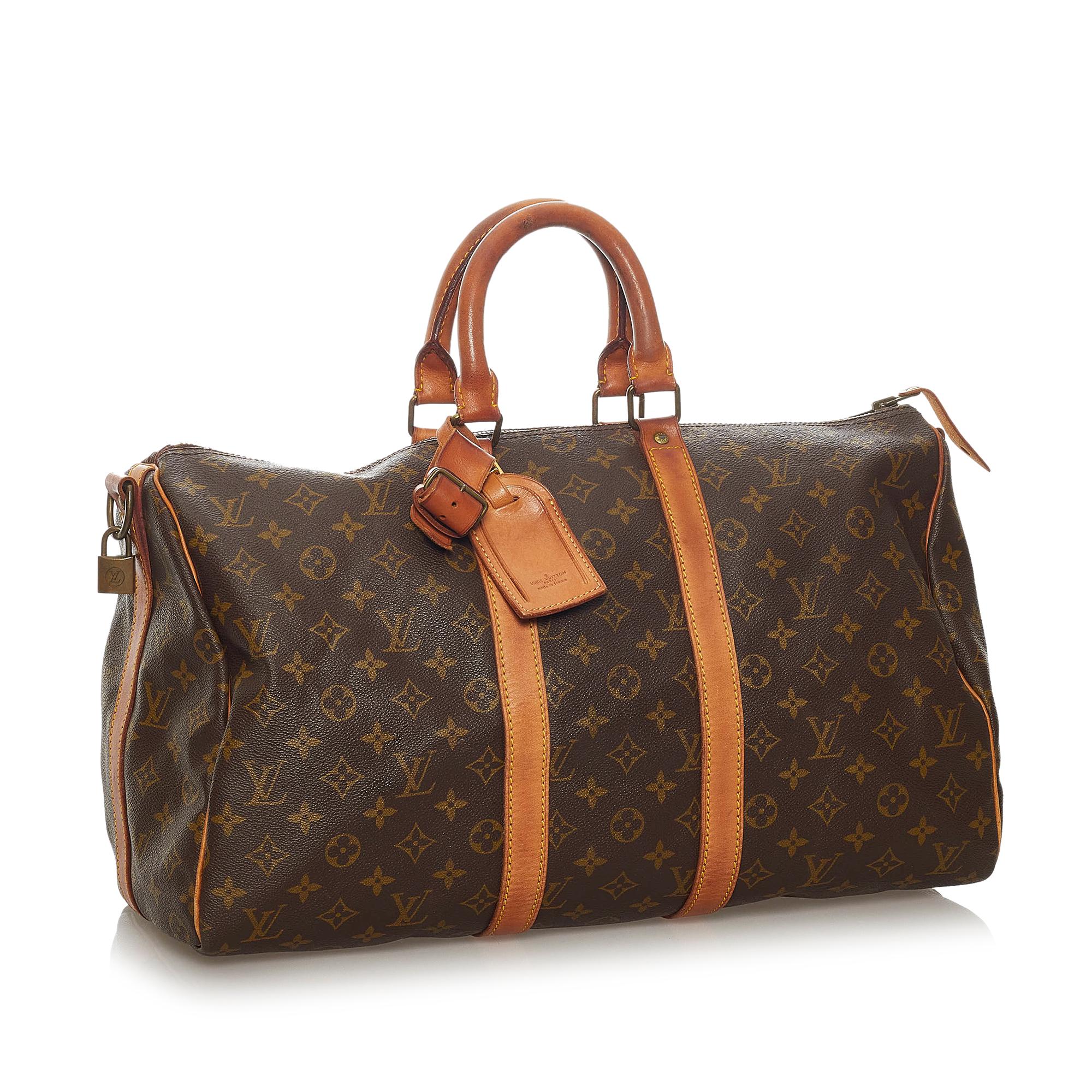 Louis Vuitton Monogram Keepall Bandouliere 45 (SHG-28919)