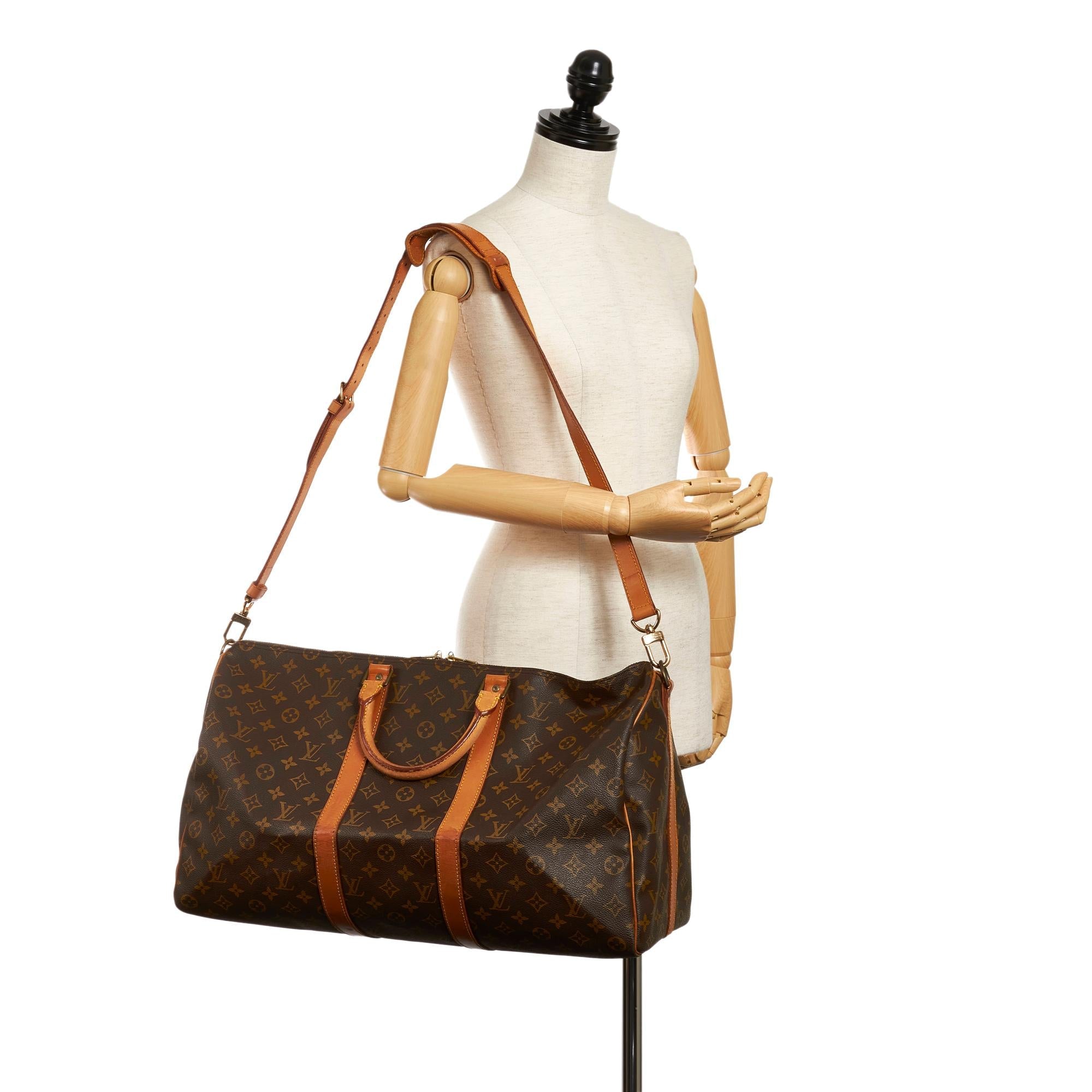 Louis Vuitton Monogram Keepall Bandouliere 50 (SHG-29001)