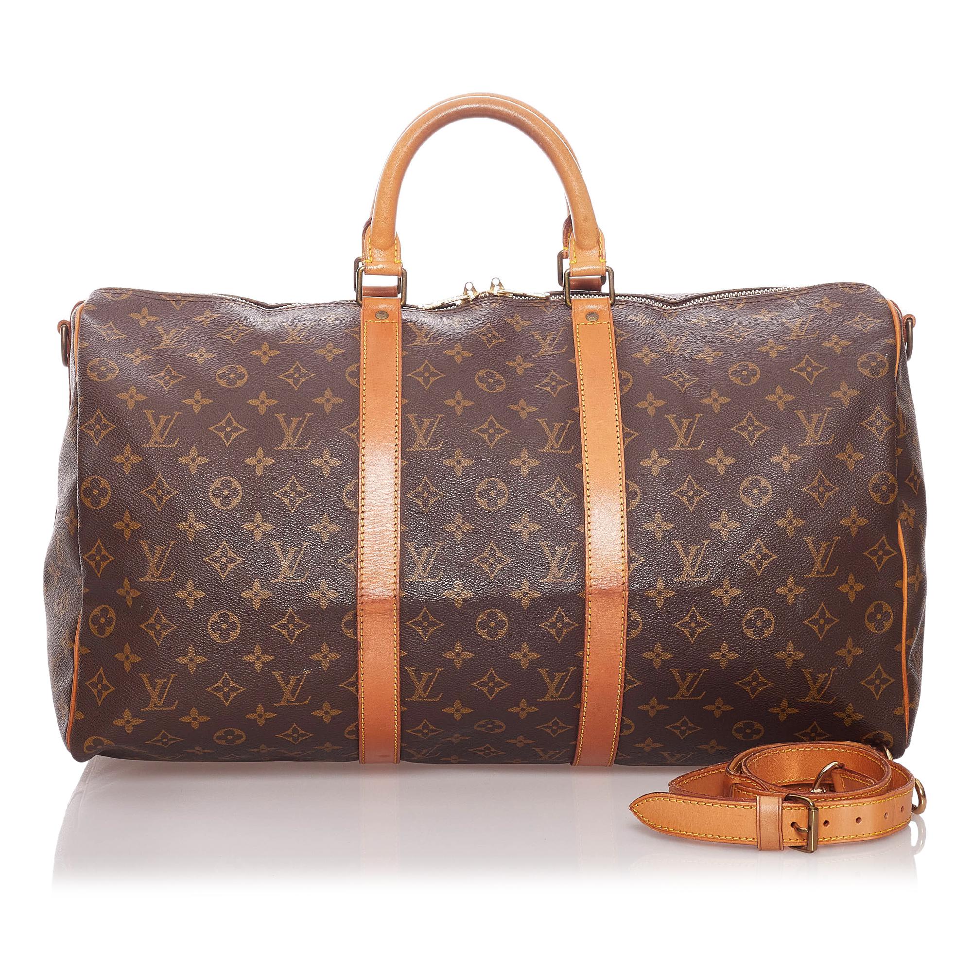 Louis Vuitton Monogram Keepall Bandouliere 50 (SHG-29001)