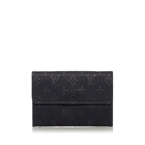 Louis Vuitton Monogram Satin Porte Monnaie Billets (SHG-29295)