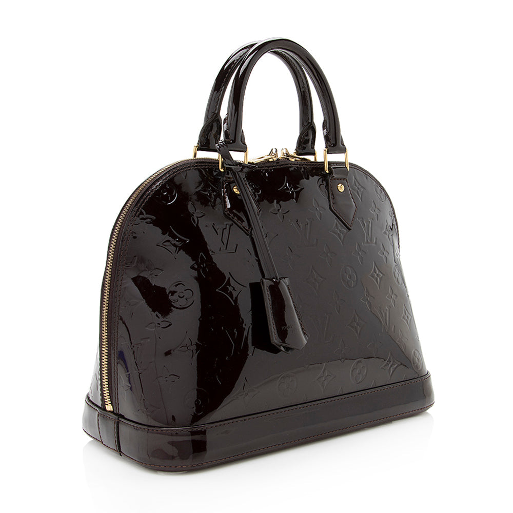 Louis Vuitton Monogram Vernis Alma PM Satchel (SHF-18640)