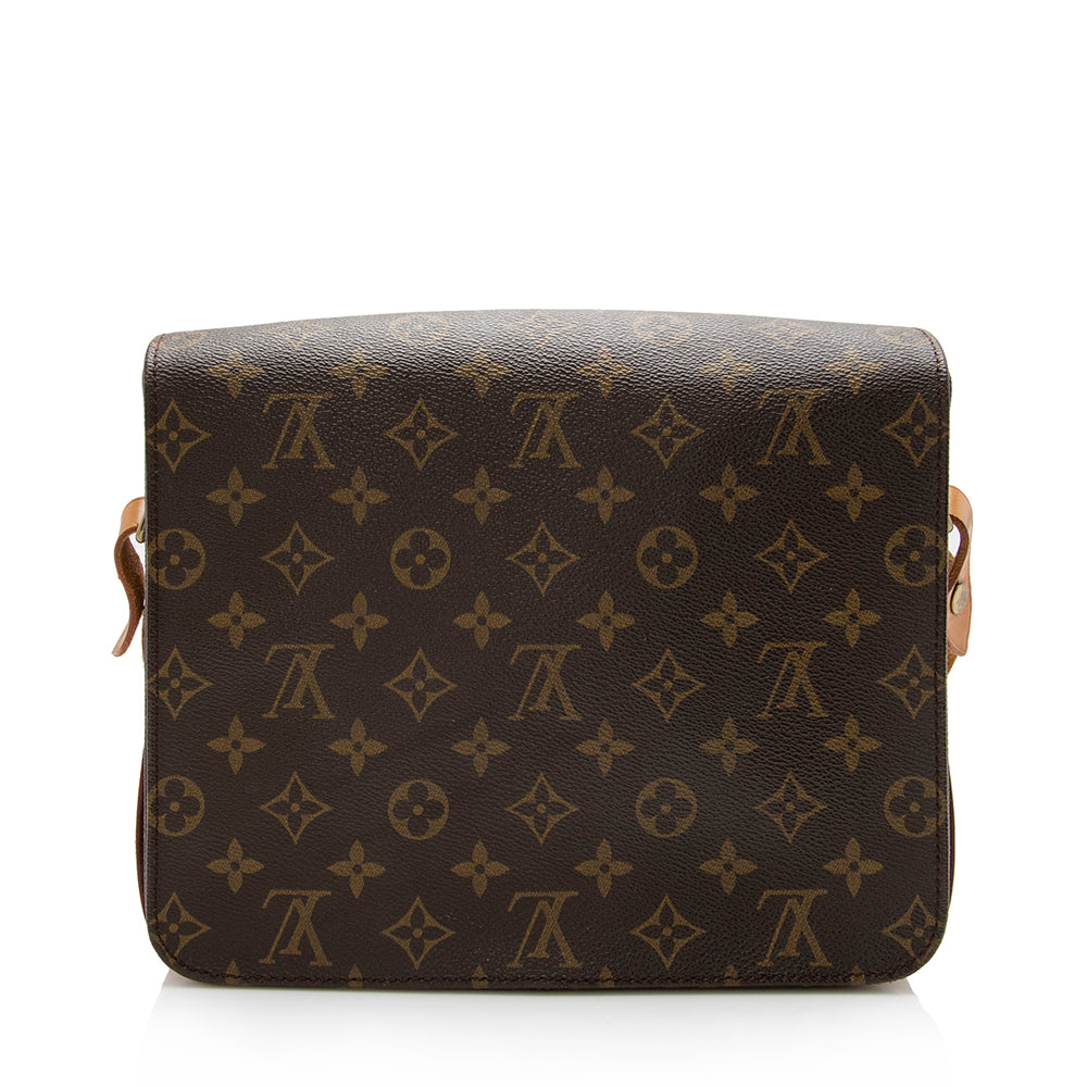 Louis Vuitton Vintage Monogram Canvas Cartouchiere GM Shoulder Bag (SHF-14736)