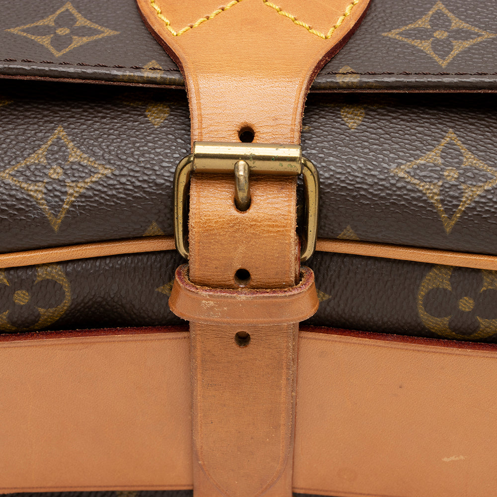 Louis Vuitton Vintage Monogram Canvas Cartouchiere GM Shoulder Bag (SHF-14736)