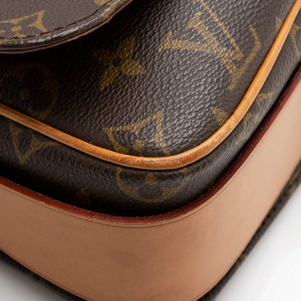 Louis Vuitton Vintage Monogram Canvas Cartouchiere GM Shoulder Bag (SHF-14736)