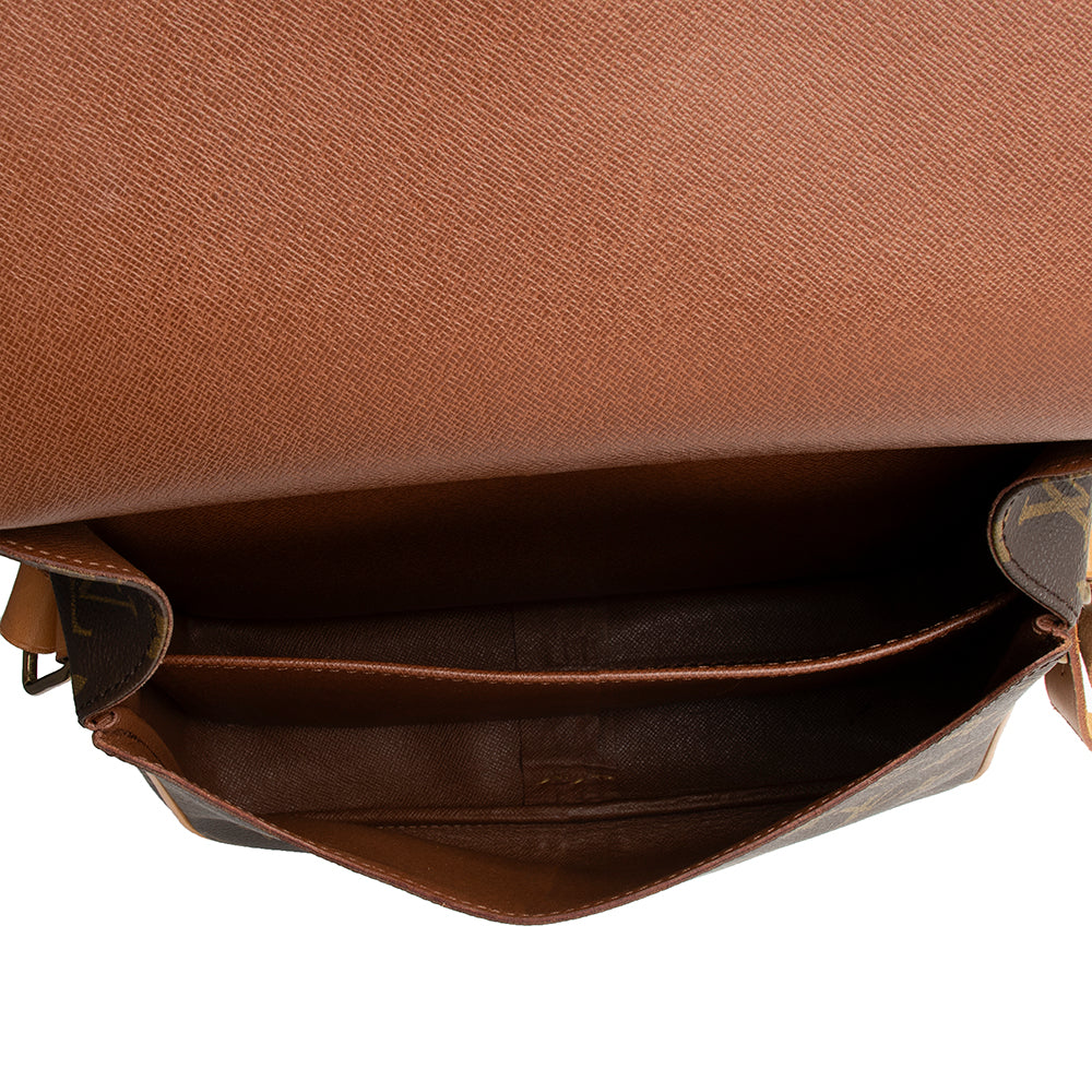 Louis Vuitton Vintage Monogram Canvas Cartouchiere GM Shoulder Bag (SHF-14736)