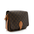 Louis Vuitton Vintage Monogram Canvas Cartouchiere GM Shoulder Bag (SHF-14736)