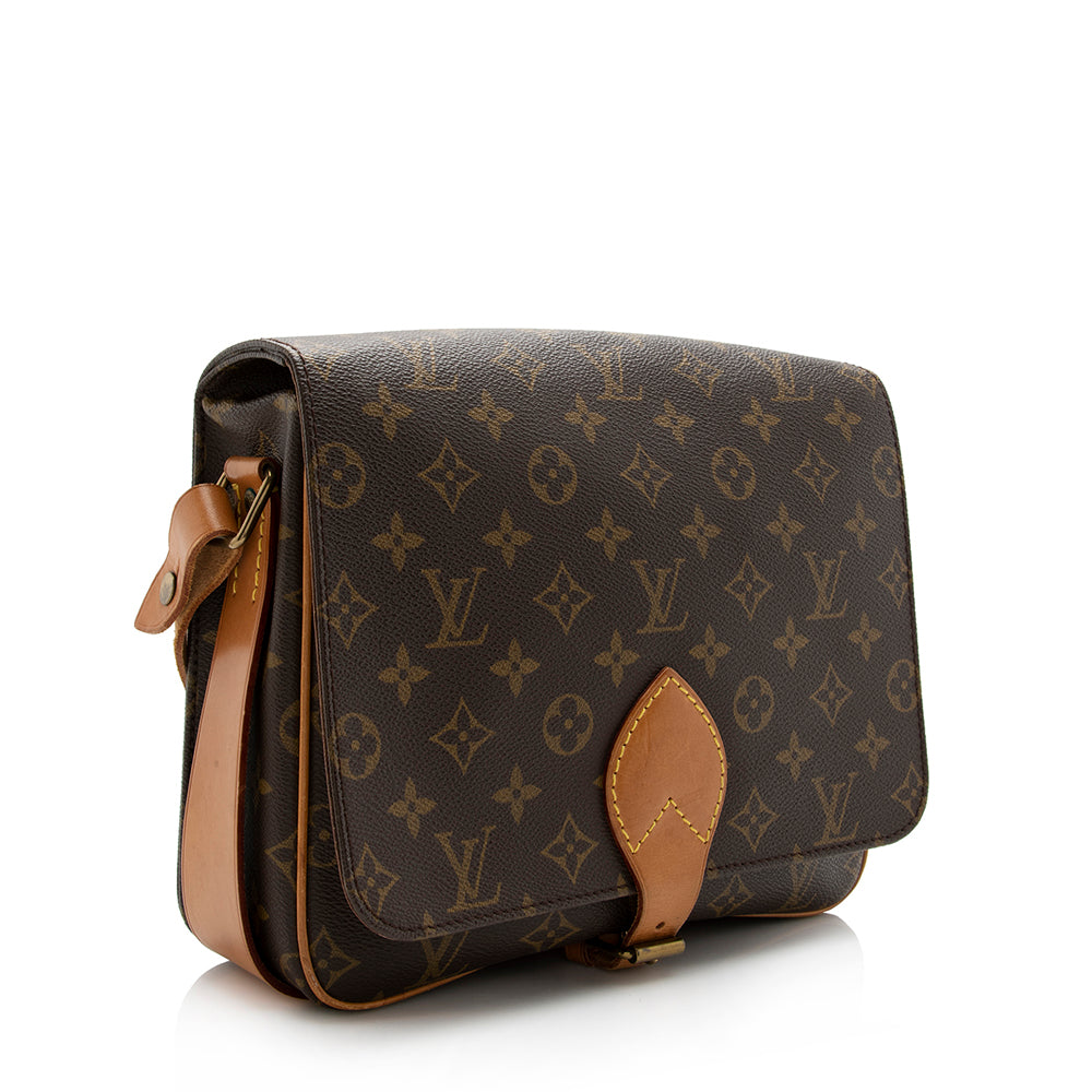 Louis Vuitton Vintage Monogram Canvas Cartouchiere GM Shoulder Bag (SHF-14736)