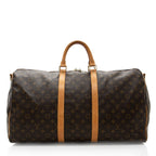 Louis Vuitton Vintage Monogram Canvas Keepall Bandouliere 55 Duffle Bag (SHF-18608)