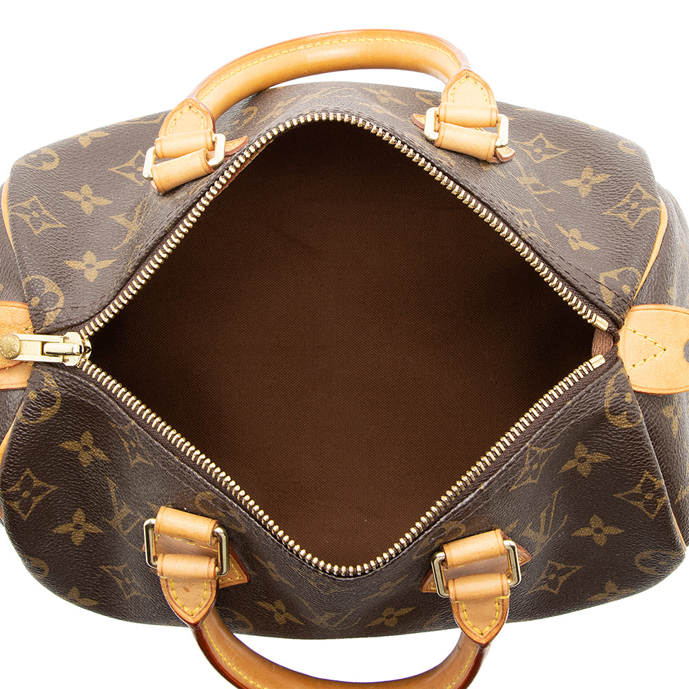Louis Vuitton Vintage Monogram Canvas Speedy 25 Satchel (SHF-19005)