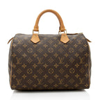 Louis Vuitton Vintage Monogram Canvas Speedy 30 Satchel (SHF-18582)