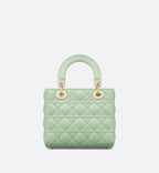 Small Lady Dior Bag Pastel Mint Cannage Lambskin