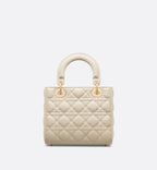 Small Lady Dior Bag Dusty Ivory Cannage Lambskin