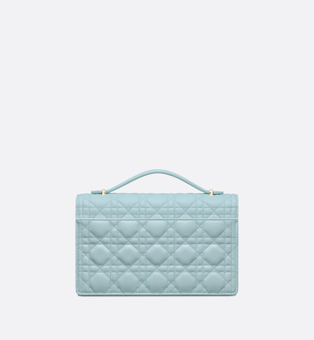 My Dior Top Handle Bag Celestial Blue Cannage Lambskin