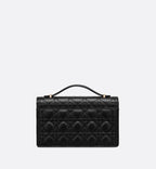 Dioramour My Dior Top Handle Bag Black Cannage Calfskin